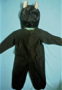 Kids Costumes to Hire - Blacke onesie & Headpiece with ears